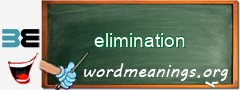 WordMeaning blackboard for elimination